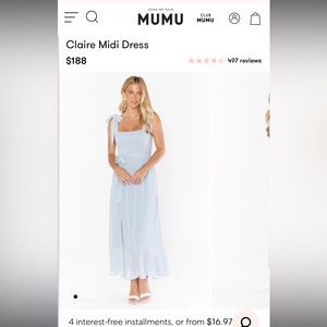 Show me your mumu Claire midi dress
